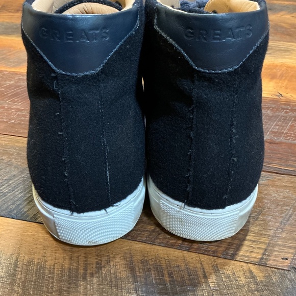 Greats Royale High Cadet Navy Wool Sneakers Men’s Size 12 | Premium Italian-Made - Picture 7 of 15